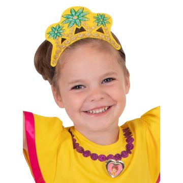 Girls Fancy Nancy Costume - Disney Licensed Dress with Tiara & Leggings