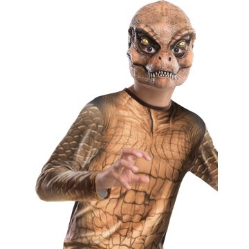 Kids Jurassic World T-Rex Dinosaur Costume with Mask - Licensed Tyrannosaurus Rex Jumpsuit