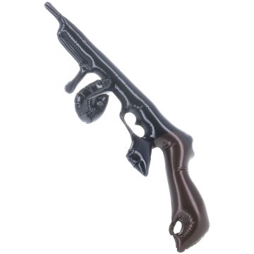 Adult Inflatable Tommy Gun 75cm - Black 1920s Gangster Prop