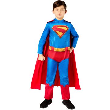 Kids Superman Costume - 2025 Movie Jumpsuit with Cape