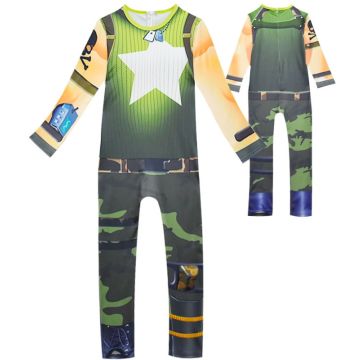 Kids Tactical Soldier Jumpsuit Costume - Military Combat Gear Print
