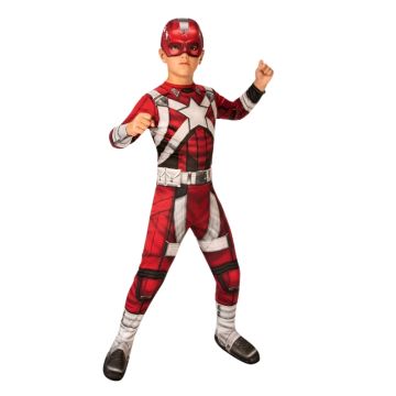Boys Red Guardian Costume - Marvel Superhero Jumpsuit with Mask