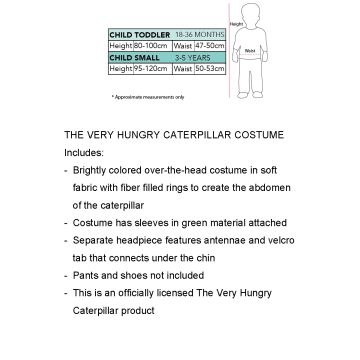 Toddler Very Hungry Caterpillar Costume with Headpiece
