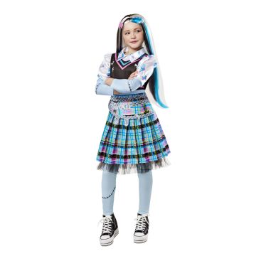 Girls Frankie Monster High Costume - Dress, Leggings & Belt Set
