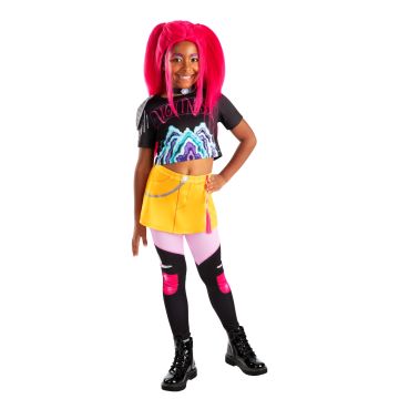 Girls K-Pop Demon Hunters Mira Costume - Pink Wig Crop Top Skirt Set