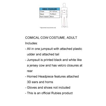 Adult Cow Costume with Udder - Inflatable Farm Animal Jumpsuit