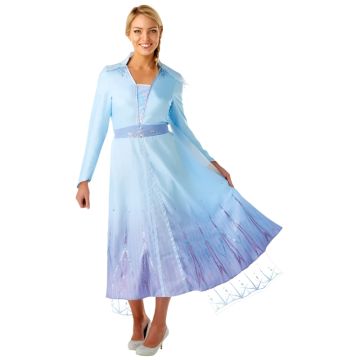 Adult Frozen 2 Elsa Costume Dress with Detachable Cape - Deluxe Ice Queen Gown