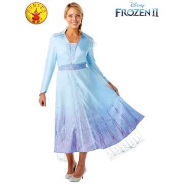Adult Frozen 2 Elsa Costume Dress with Detachable Cape - Deluxe Ice Queen Gown