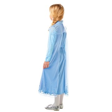 Girls Elsa Frozen 2 Costume Dress with Cape - Disney Princess Snow Queen