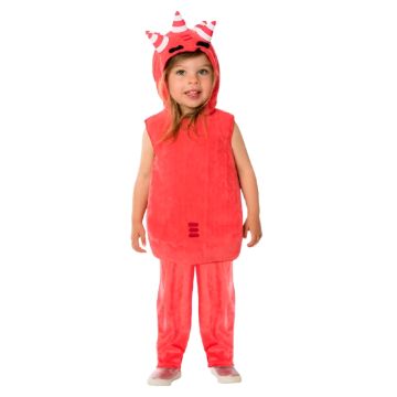 Kids Oddbods Fuse Costume - Licensed Red Monster Plush Suit