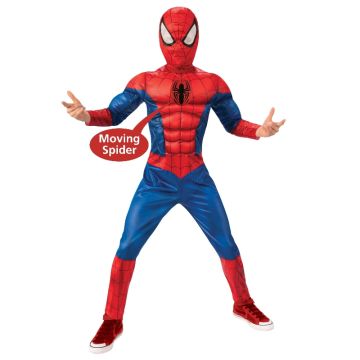 Kids Spider-Man Deluxe Muscle Costume - Licensed Marvel Superhero Jumpsuit