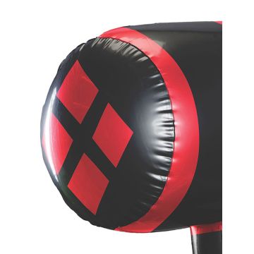 Harley Quinn Inflatable Mallet - Red & Black Diamond Pattern Prop
