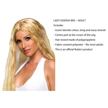 Adult Lady Godiva Long Blonde Wig - Floor Length Medieval Costume Hair