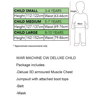Kids War Machine Iron Man Costume