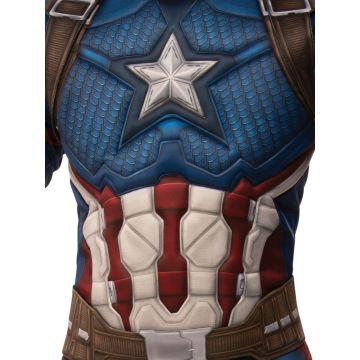 Kids Captain America Deluxe Costume with Muscle Chest and Mask