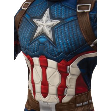 Adult Captain America Deluxe Costume with Mask - Marvel Avengers Superhero Suit