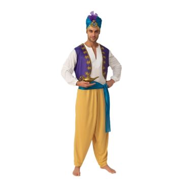 Adult Arabian Prince Costume - Sultan Desert Genie Outfit with Turban