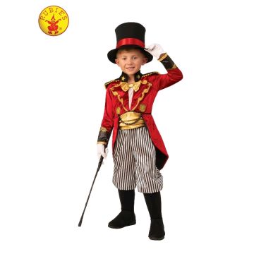 Kids Circus Ringmaster Costume - Victorian Master of Ceremonies Suit with Top Hat