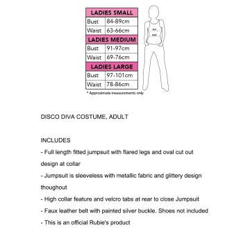 Womens ABBA Costume Silver Disco Jumpsuit with Bell Bottoms
