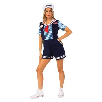 Womens Stranger Things Robin Scoops Ahoy Costume - Licensed Sailor Uniform Set