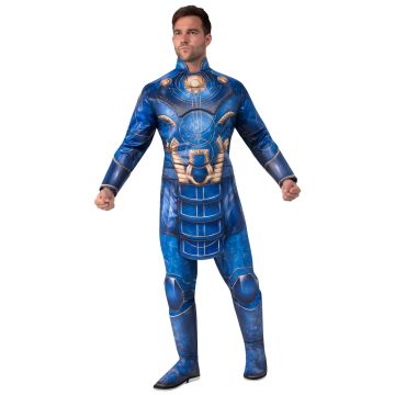 Mens Ikaris costume showing fiber-filled chest padding and foam-backed high collar detail