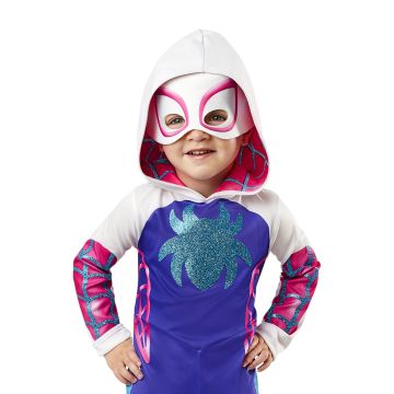 Toddler Ghost Spider Deluxe Costume - Marvel Spidey & His Amazing Friends Jumpsuit with Mask