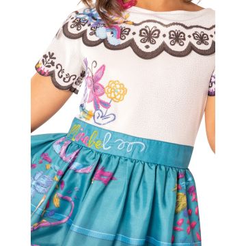 Girls Disney Encanto Mirabel Costume Dress with Embroidered Detail