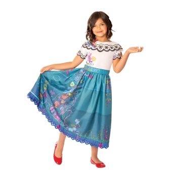 Girls Disney Encanto Mirabel Costume Dress with Embroidered Detail