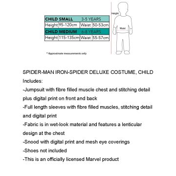 Kids Iron Spider Muscle Costume - Marvel Spider-Man Deluxe Jumpsuit