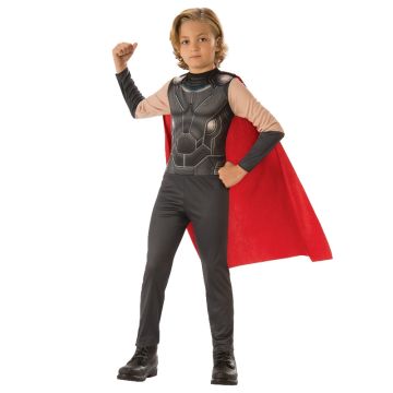 Child wearing Marvel Thor jumpsuit with detachable cape for Book Week