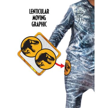 Kids Velociraptor Blue Costume - Jurassic World Dinosaur Jumpsuit with Mask