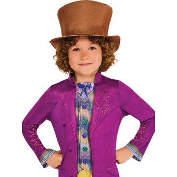 Kids Willy Wonka Costume - Purple Jacket with Top Hat