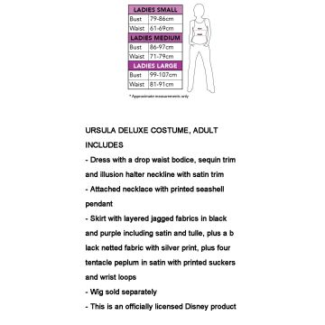 Womens Ursula Costume - Disney Villain Dress with Tentacles