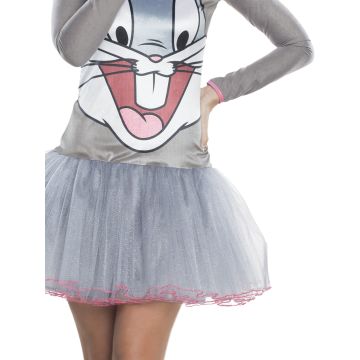 Adult Bugs Bunny Costume Hooded Tutu Dress - Womens Looney Tunes Grey Bunny