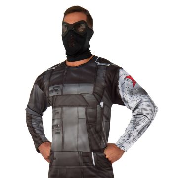 Adult Winter Soldier Costume Top and Mask - Marvel Avengers Licensed Outfit