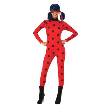 Womens Miraculous Ladybug Costume - Full Bodysuit with Mask