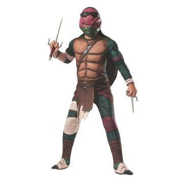 Movie/TV/Cartoon Costumes - TV Show TMNT Teenage Mutant Ninja Turtles Costume Licensed Rubie's Raphael Red