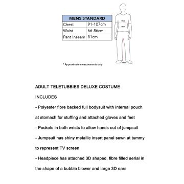 Adult Teletubbies Po Costume - Licensed Red Jumpsuit with Hood