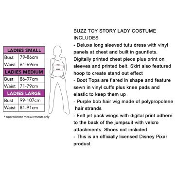 Adult Buzz Lightyear Costume Dress - Space Ranger Outfit with Wings & Wig