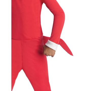 Kids Sonic the Hedgehog Knuckles Costume - Red Echidna Jumpsuit with Headpiece