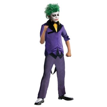 Kids Joker Costume - Purple Villain Suit with Tails and Bow Tie