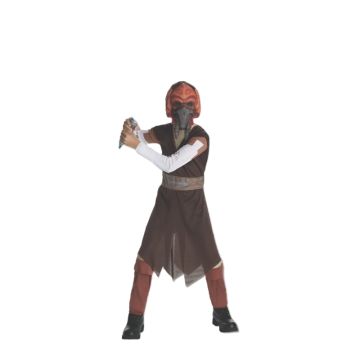Kids Boys Plo Koon Costume hero full front view - child wearing complete Jedi/Sith costume set