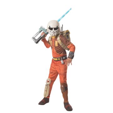 Kids Boys Ezra Bridger Costume hero full front view - child wearing complete Jedi/Sith costume set