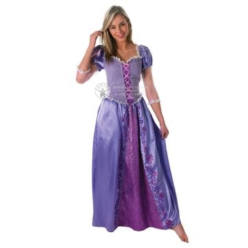 Adult Disney Rapunzel costume purple ball gown front view