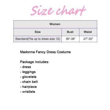 Madonna 1980s Costume - Womens Wild Child Pop Star Dress Set with Tulle Skirt