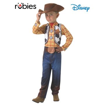 Kids Toy Story Woody Cowboy Costume with Hat - Disney Sheriff Jumpsuit