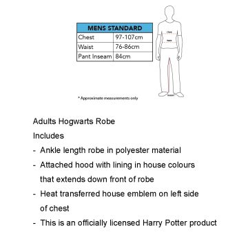 Harry Potter Cloak Adult Hogwarts Robe with Hood