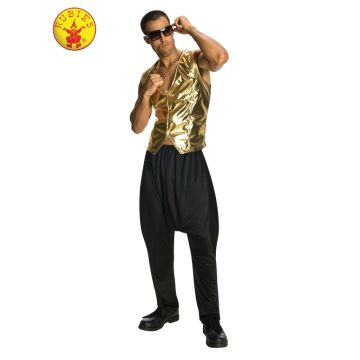 Adult Gold Rapper Vest - Metallic Hip-Hop MC Costume Waistcoat