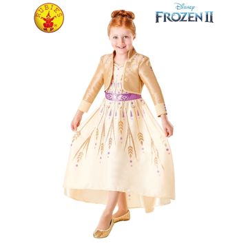 Girls Anna Frozen 2 Dress Costume - Deluxe Epilogue Gown with Jacket