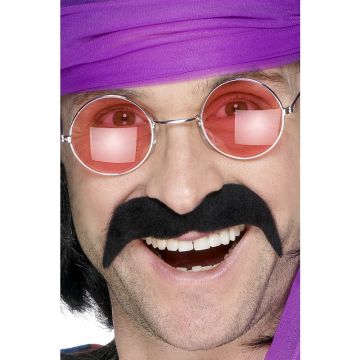 Adult 70s Handlebar Moustache - Self-Adhesive Disco Tash Accessory